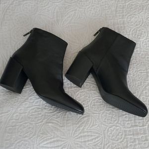 stuart weitzman instep leather zip booties